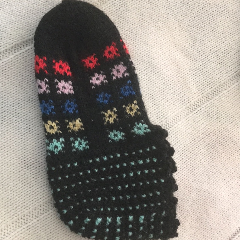 Anthropologie hand crochet slipper socks